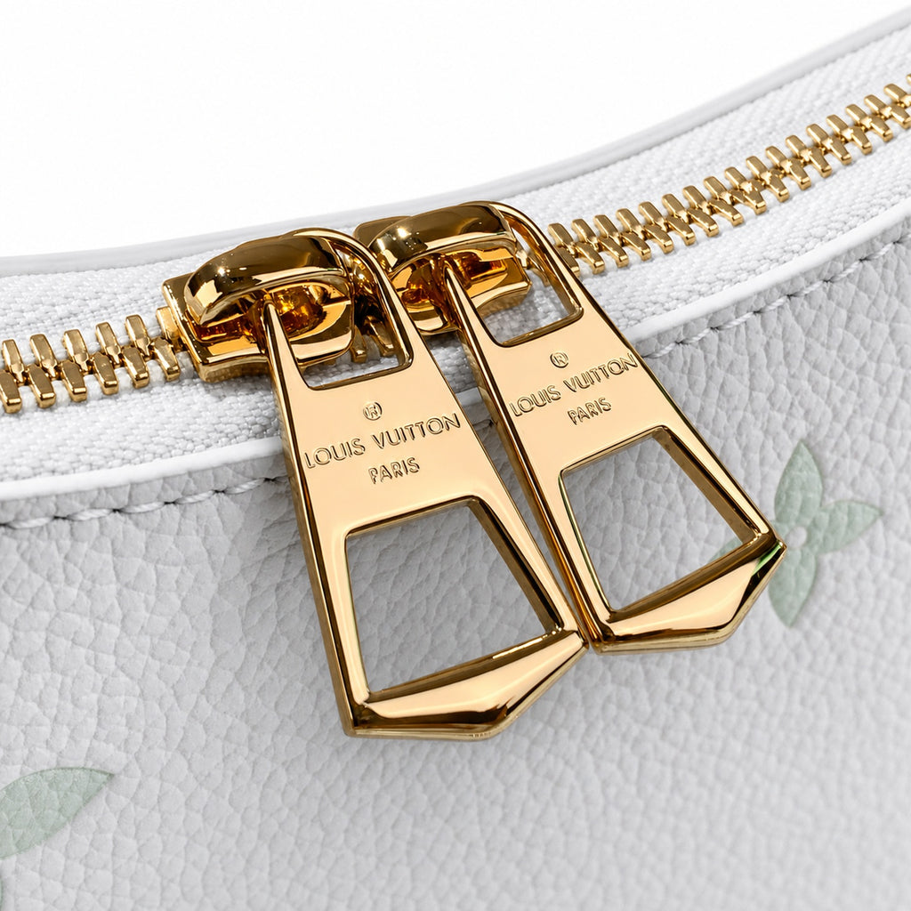 Louis Vuitton Boulogne Small Silk Jacquard Leather Green Gold Handbag