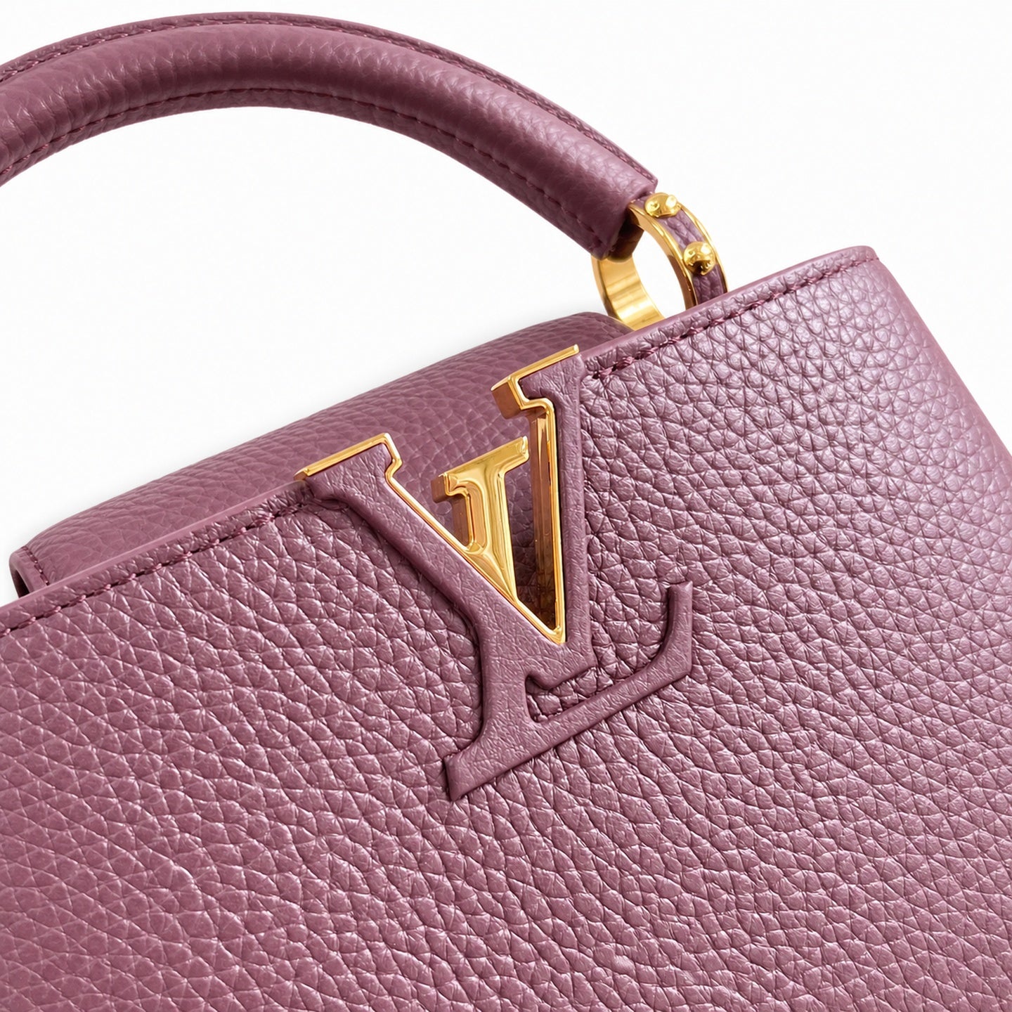 Louis Vuitton Capucines Mini Leather Burgundy Handbag