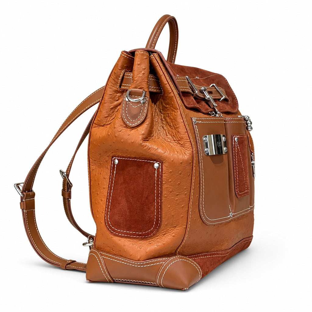 Louis Vuitton Suede Leather Brown Handbag