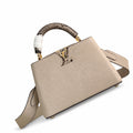 Louis Vuitton Capucines Small Snakeskin Leather Gray Handbag