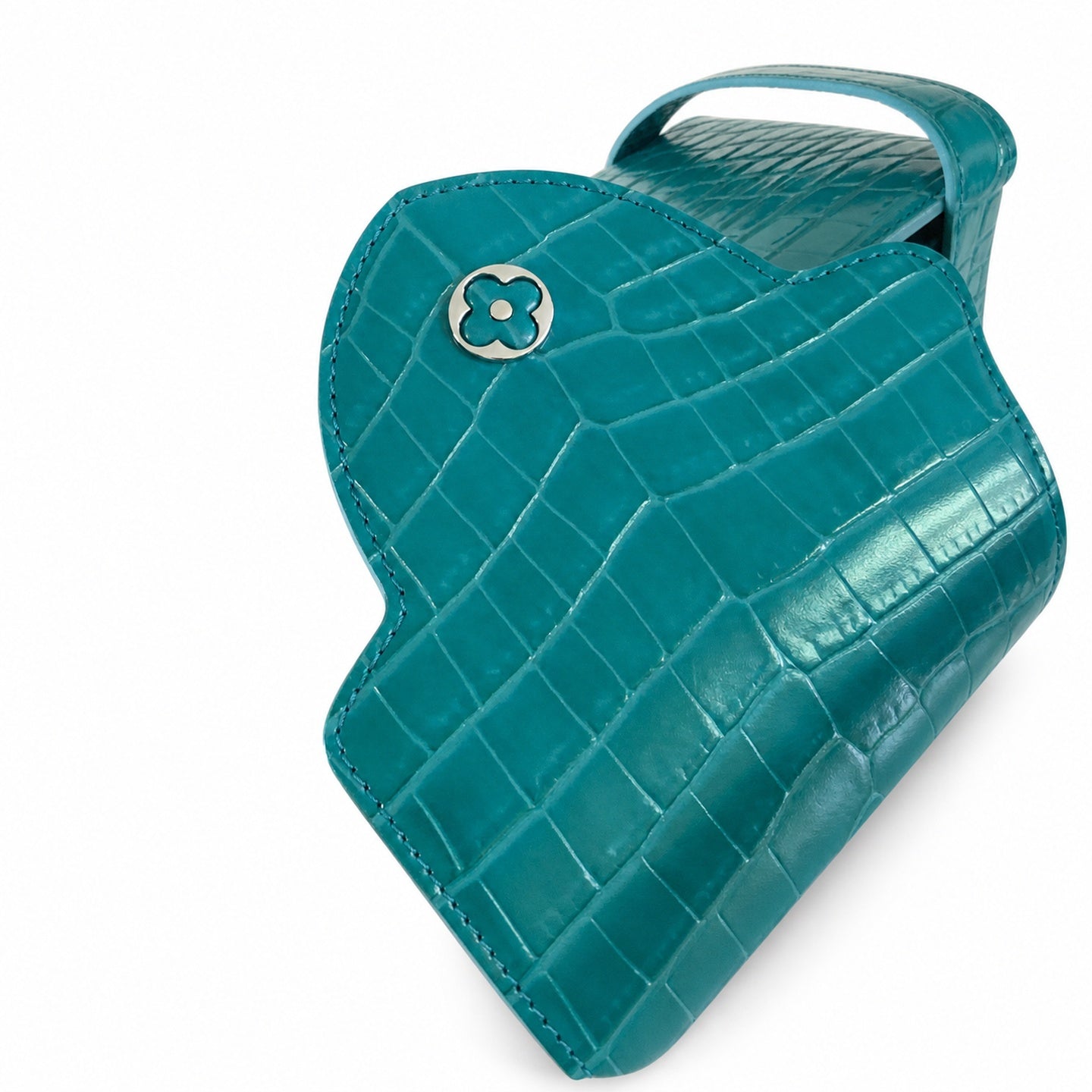 Louis Vuitton Capucines Medium Croc-Embossed Leather Green Silver Handbag
