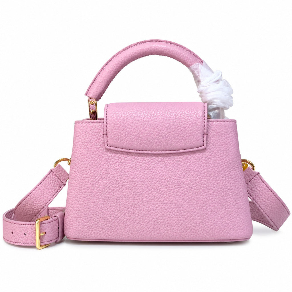 Louis Vuitton Capucines Mini Leather Purple Handbag