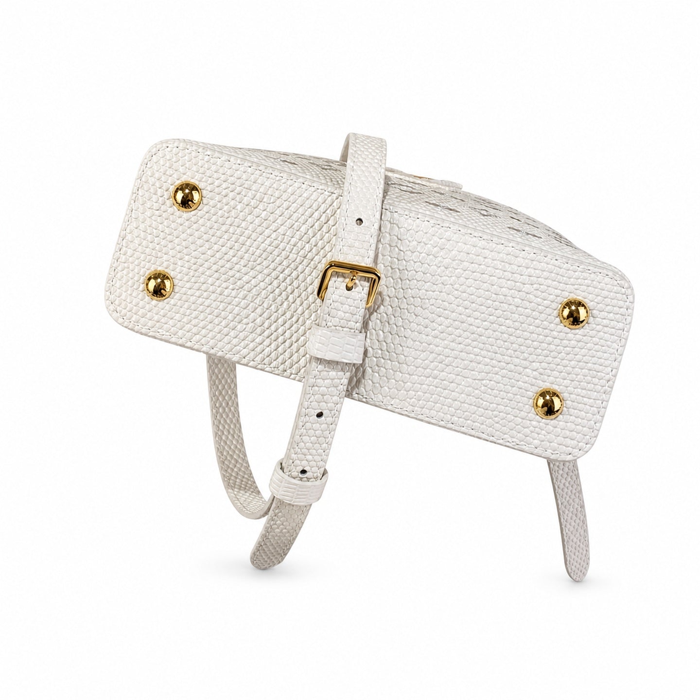 Louis Vuitton Capucines Mini Jacquard Leather White Handbag