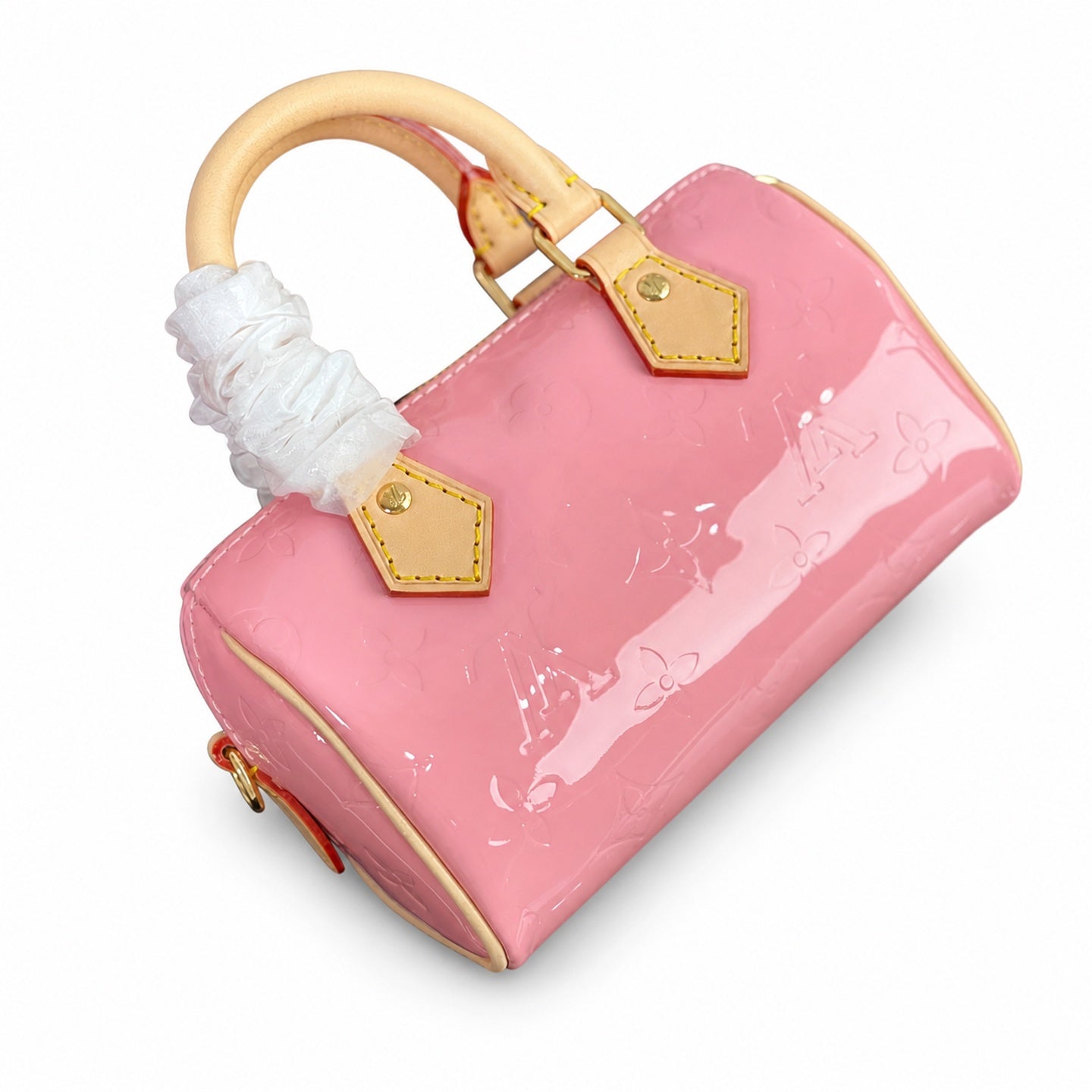 Louis Vuitton Speedy Leather Pink Handbag