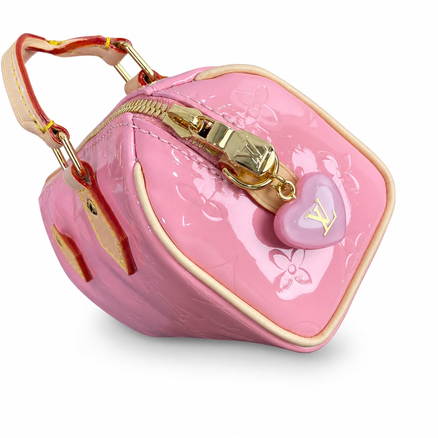Louis Vuitton Speedy Leather Pink Handbag