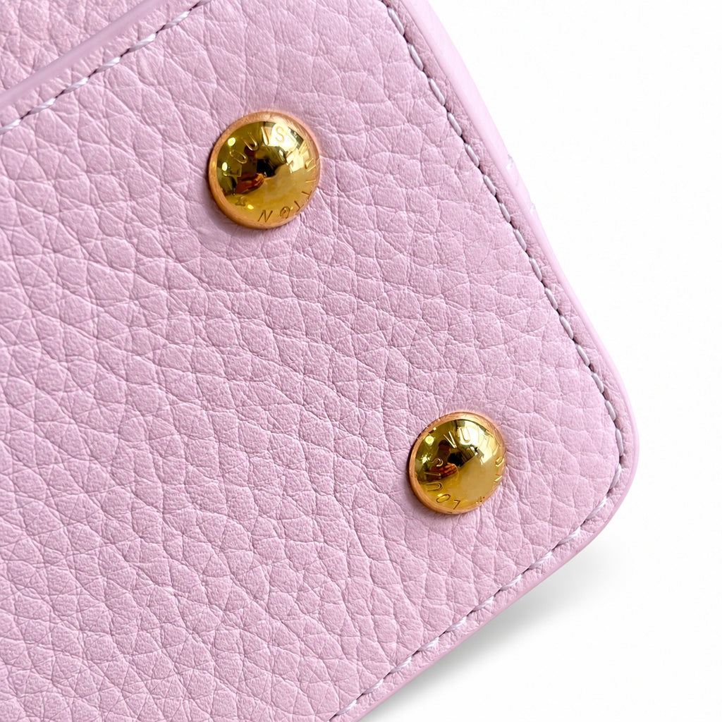 Louis Vuitton Capucines Mini Knit Leather Pink Handbag