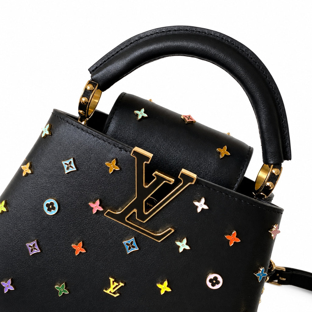 Louis Vuitton Takashi Murakami Leather Black White Handbag