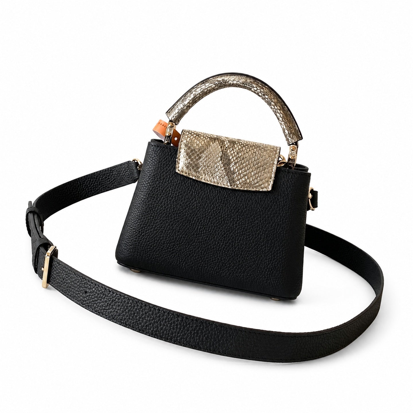 Louis Vuitton Mini Snakeskin Leather Handbag
