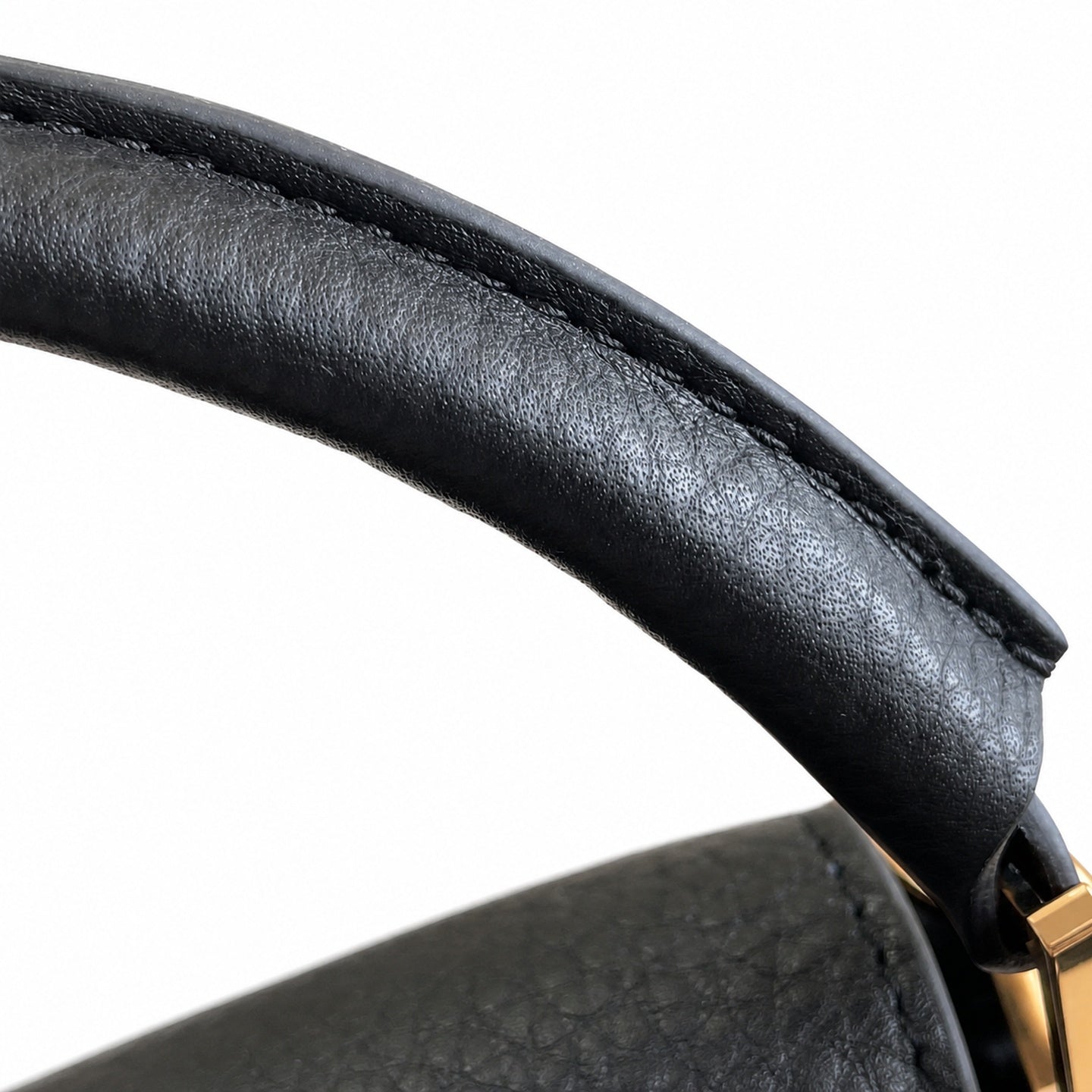 Louis Vuitton Capucines Small Leather Black Gold Handbag