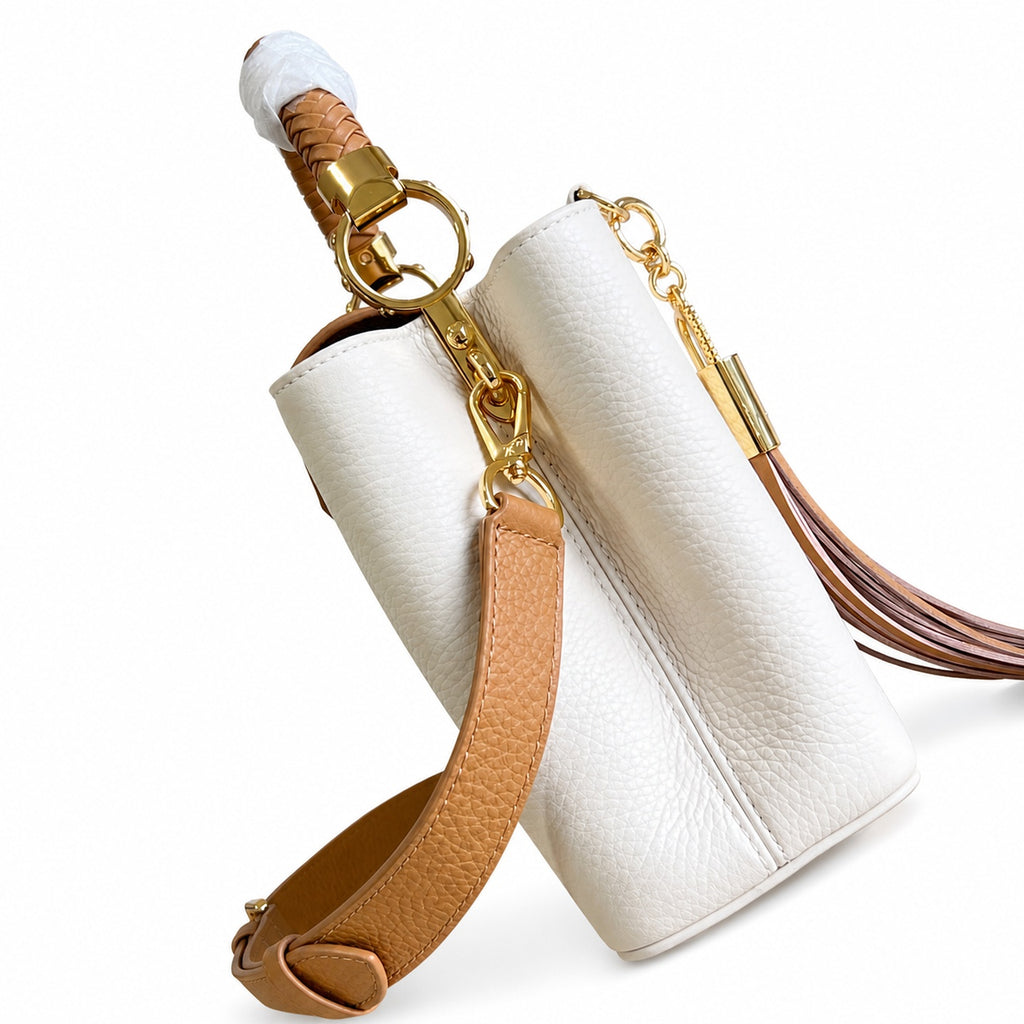 Louis Vuitton Capucines Small Leather White Brown Handbag