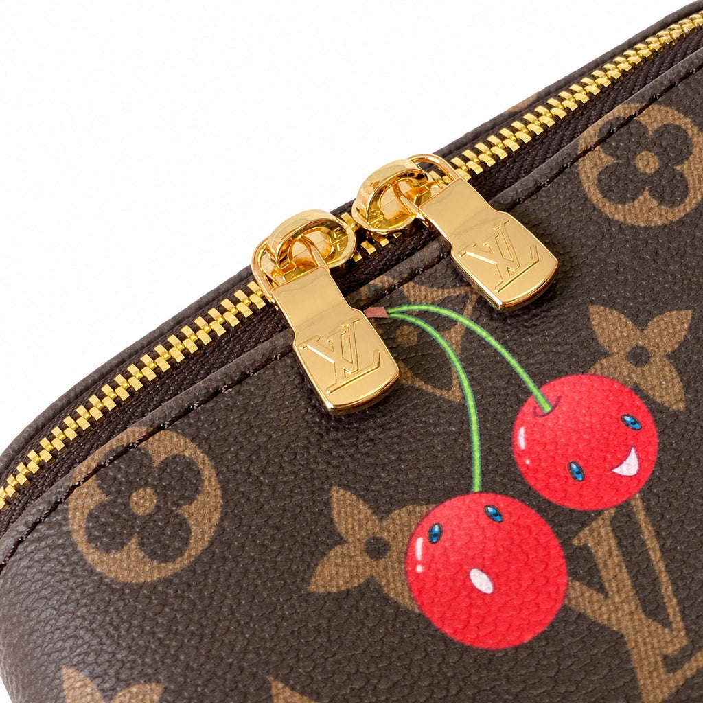 Louis Vuitton Speedy Bandouliere Takashi Murakami Canvas Leather Handbag