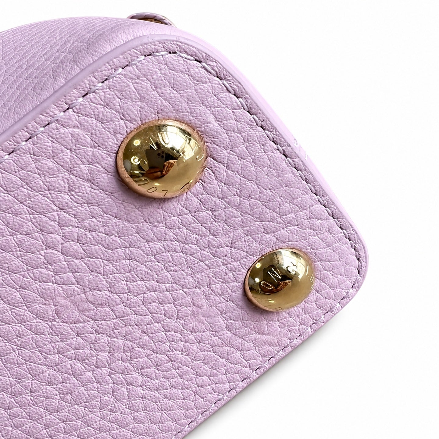 Louis Vuitton Capucines Small Knit Leather Pink Handbag