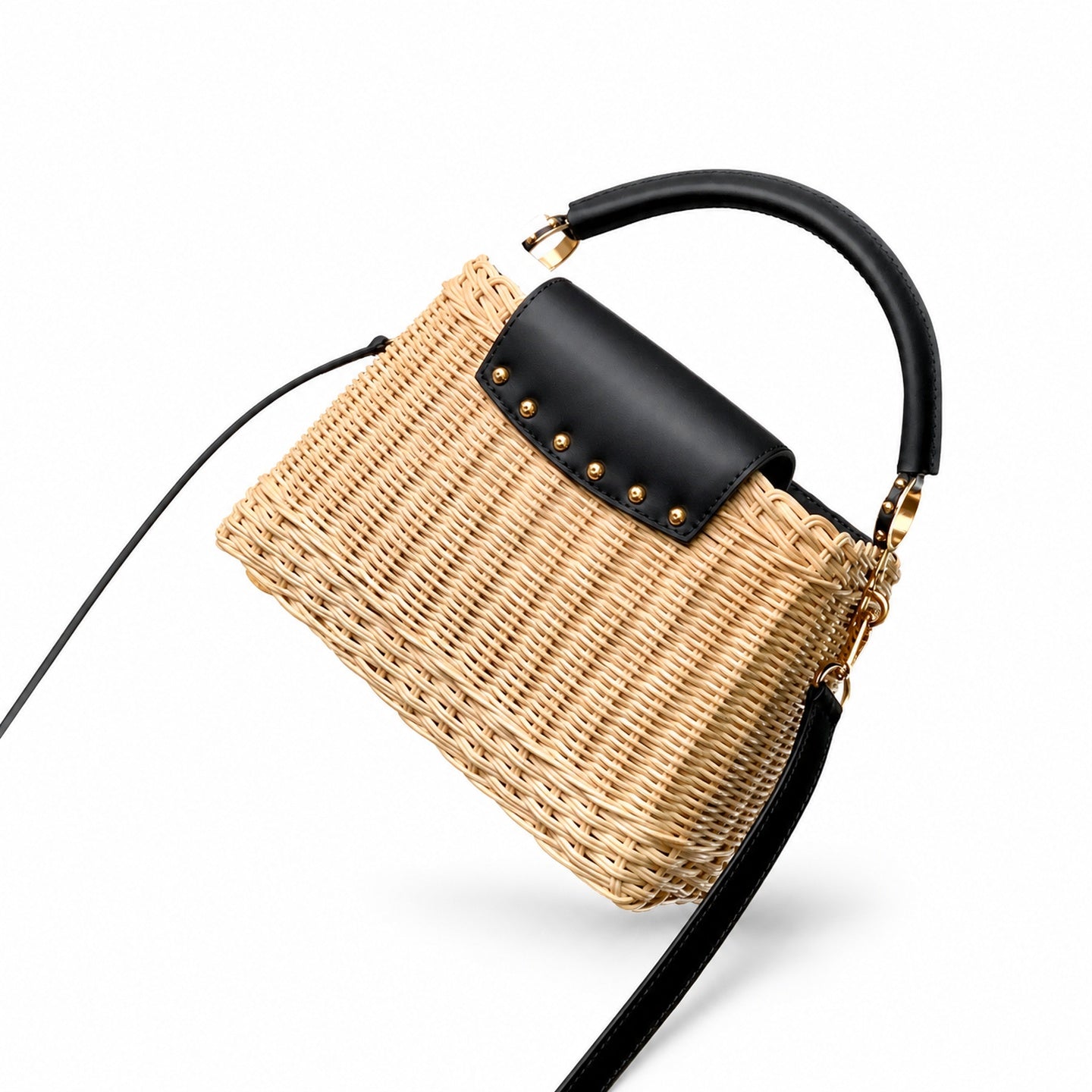 Louis Vuitton Capucines Small Black Handbag