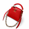 Louis Vuitton Capucines Mini Leather Red Handbag
