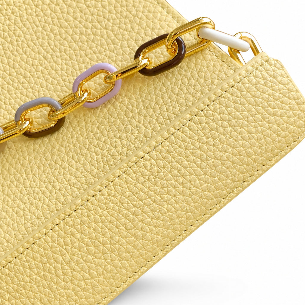 Louis Vuitton Capucines Small Leather Black Yellow Handbag