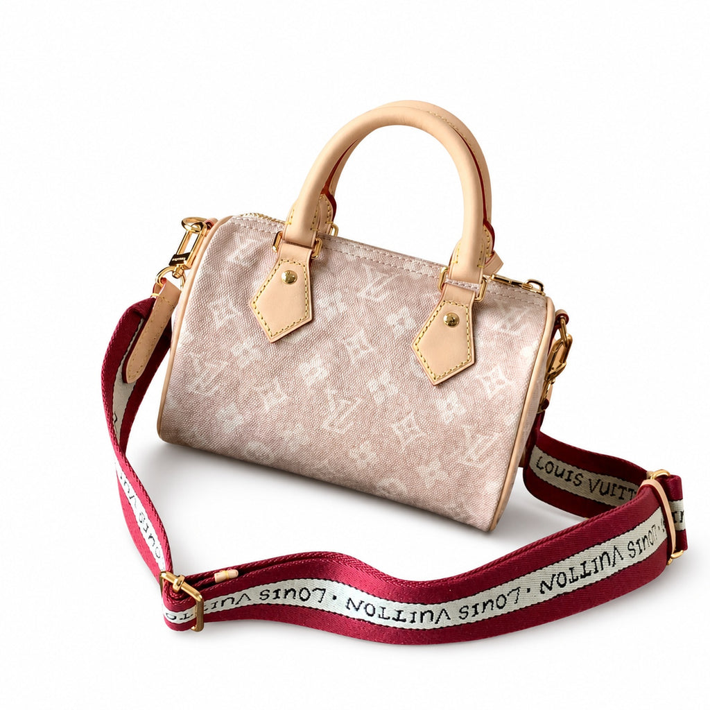Louis Vuitton Speedy Grace Coddington Double Zip Canvas Leather Handbag