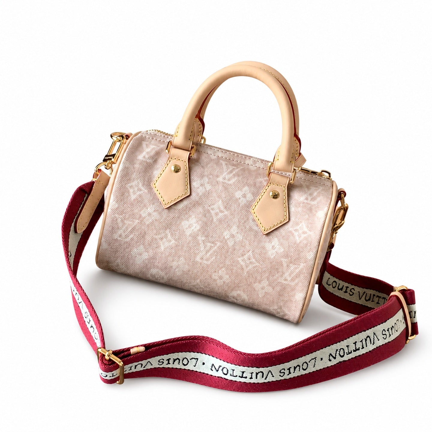 Louis Vuitton Speedy Grace Coddington Double Zip Canvas Leather Handbag