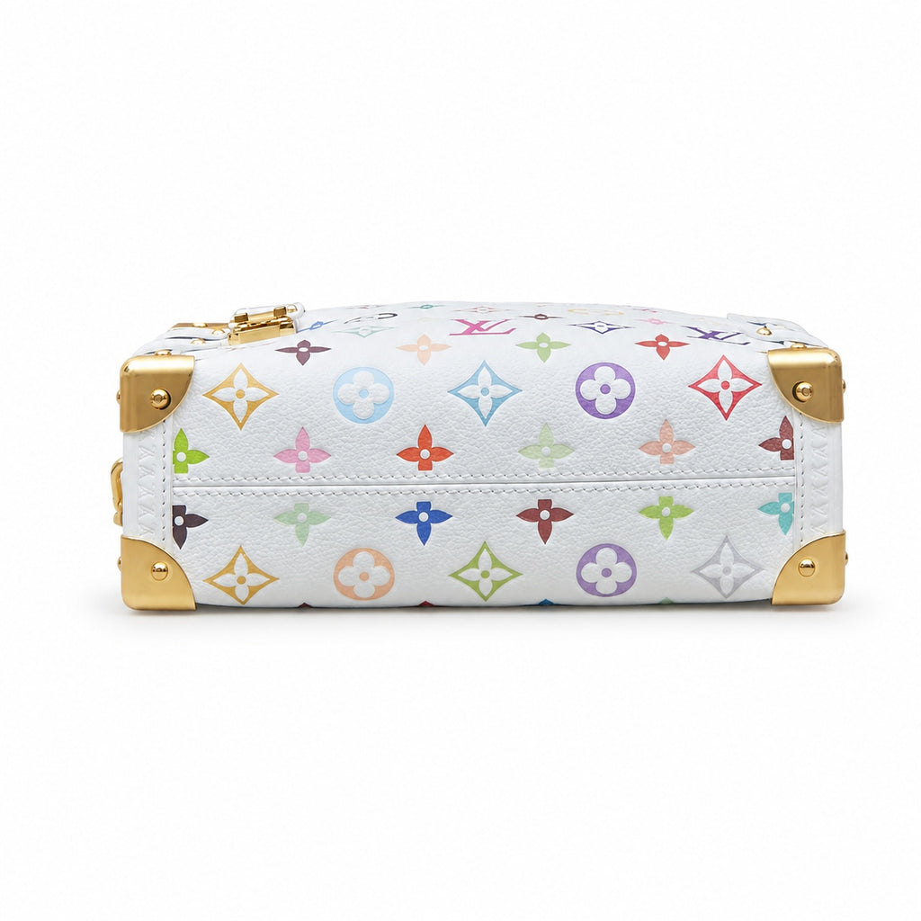 Louis Vuitton Side Trunk Medium Leather White Handbag