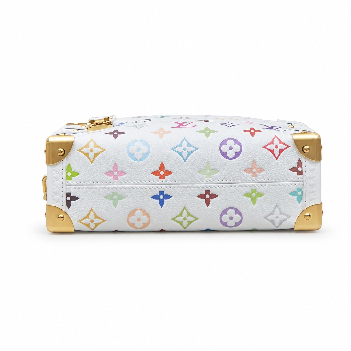 Louis Vuitton Side Trunk Medium Leather White Handbag