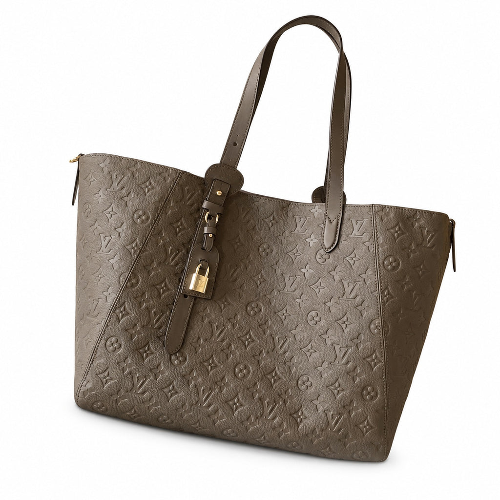 Louis Vuitton All In Leather Black Gray Handbag