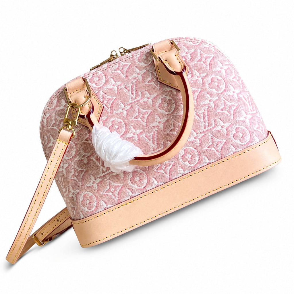 Louis Vuitton Alma Small Embroidered Cotton Canvas Jacquard Handbag