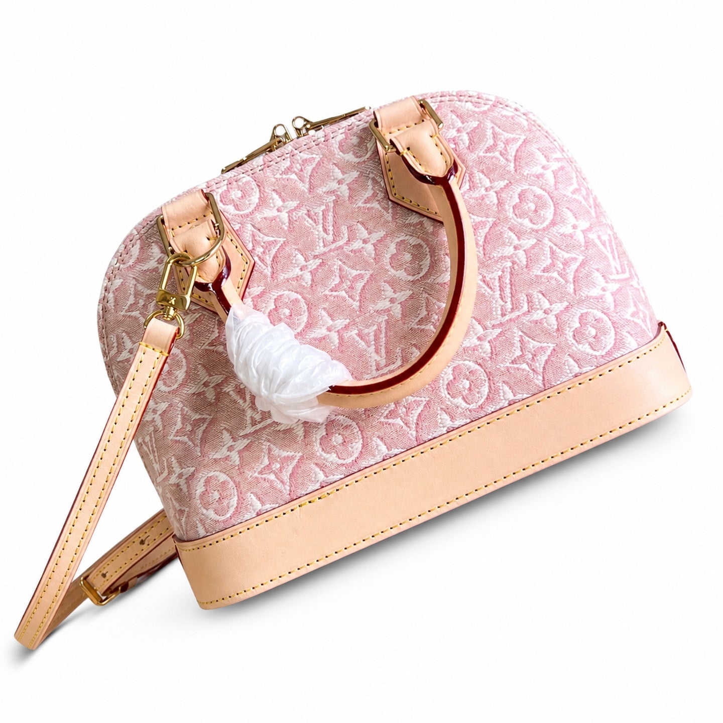 Louis Vuitton Alma Small Embroidered Cotton Canvas Jacquard Handbag