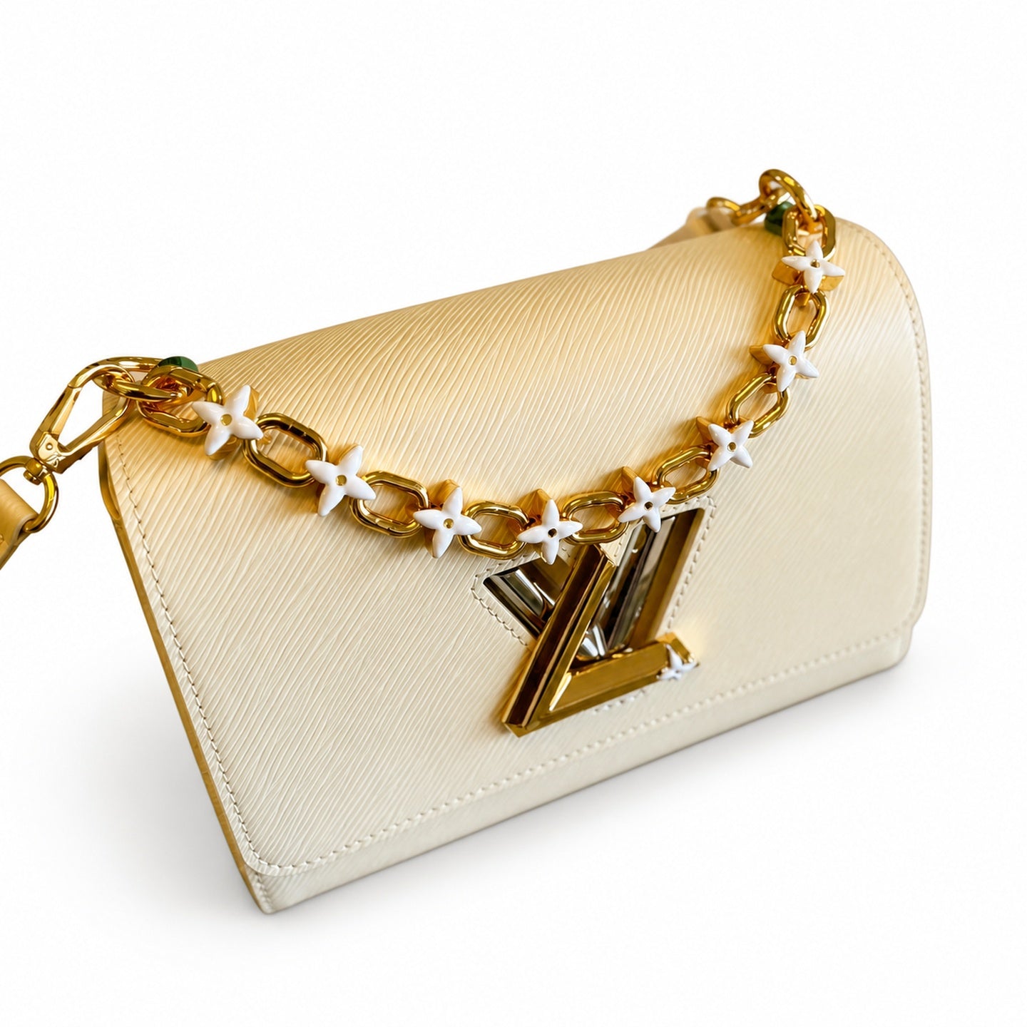 Louis Vuitton Twist Medium Leather White Handbag