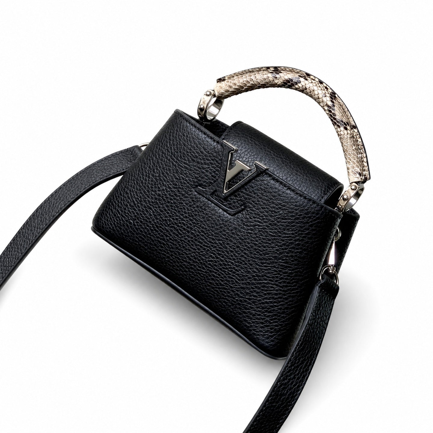 Louis Vuitton Capucines Mini Snakeskin Leather Handbag