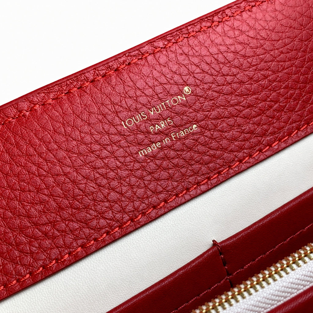 Louis Vuitton Capucines Medium Leather Red Handbag