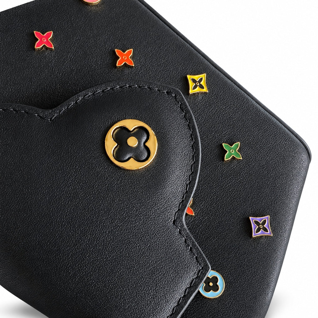 Louis Vuitton Takashi Murakami Leather Black White Handbag