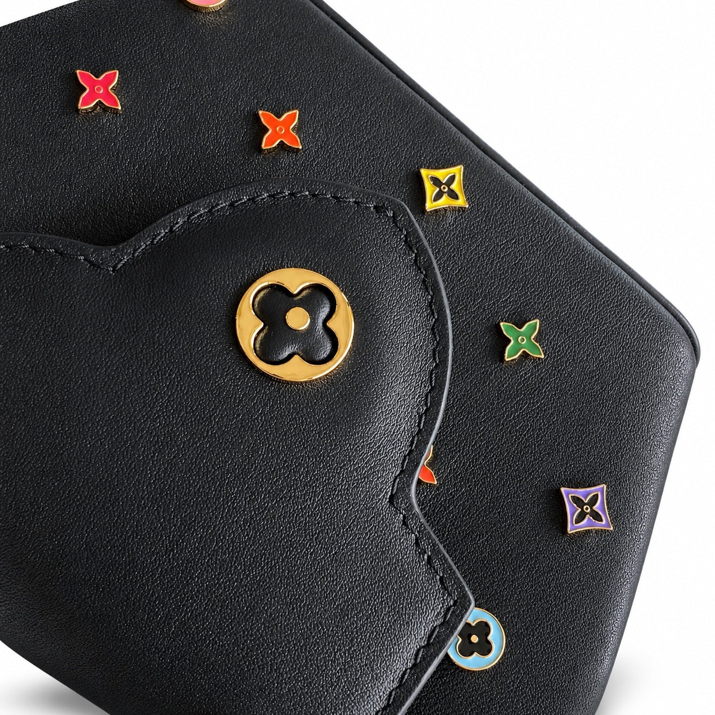 Louis Vuitton Takashi Murakami Leather Black White Handbag