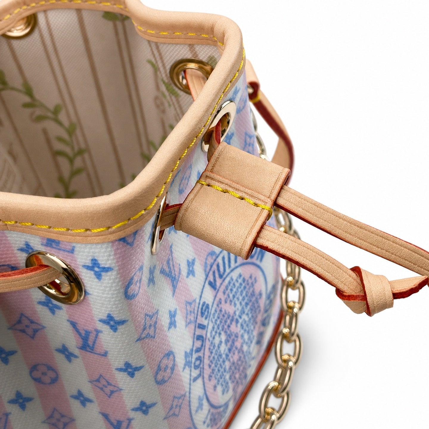 Louis Vuitton Noe Canvas Leather Pink Handbag
