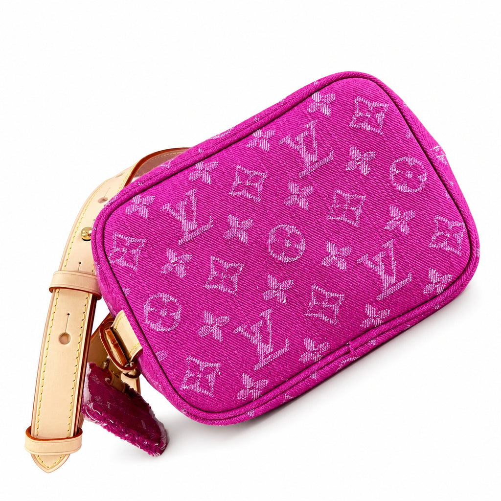 Louis Vuitton All In Denim Leather Red Handbag