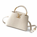 Louis Vuitton Capucines Leather White Handbag