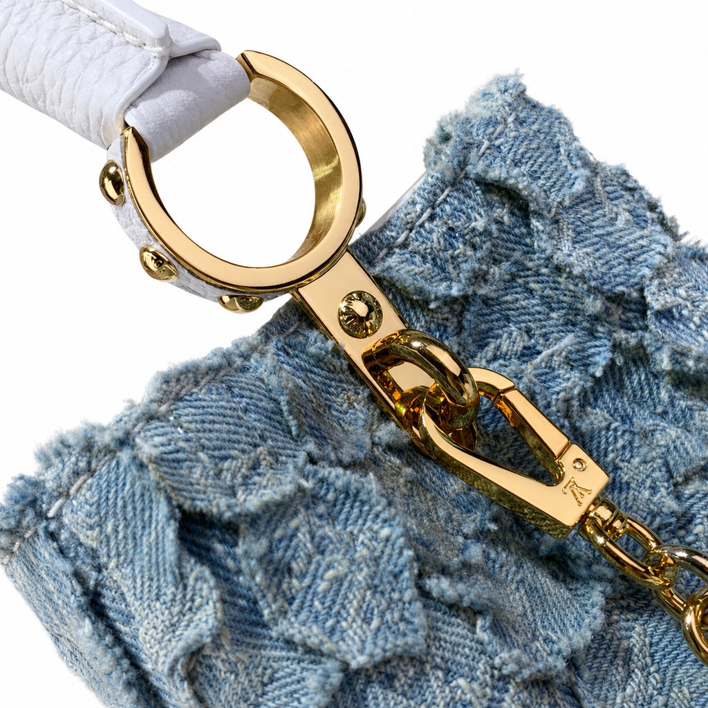 Louis Vuitton Capucines Mini Denim Leather Handbag