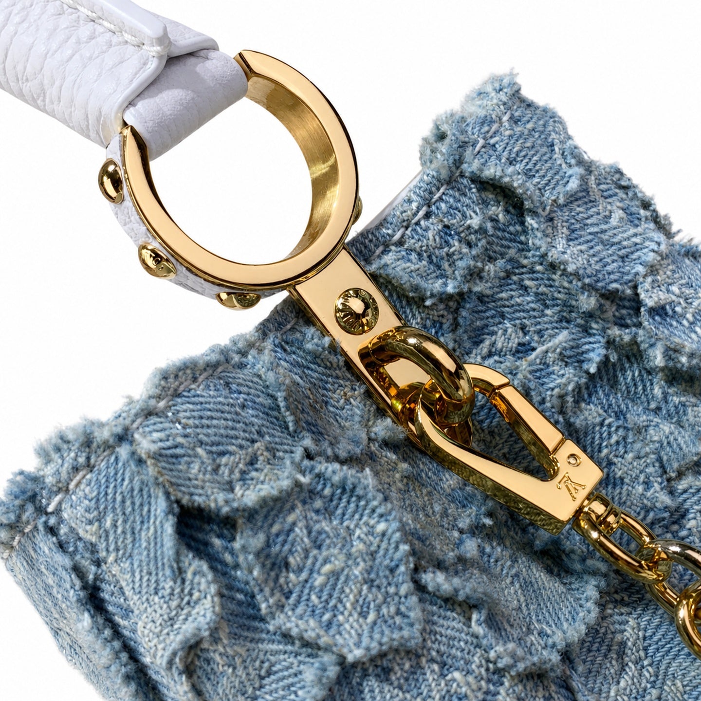 Louis Vuitton Capucines Mini Denim Leather Handbag