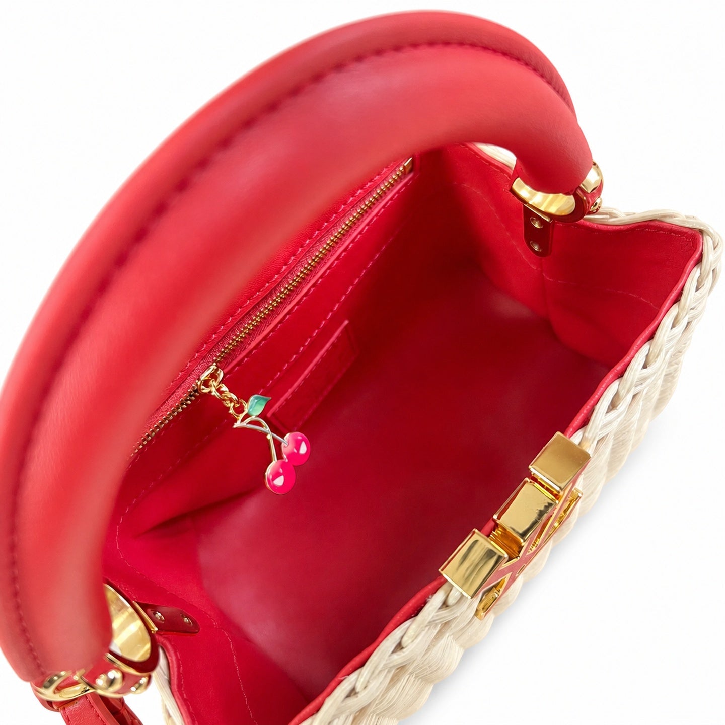 Louis Vuitton Capucines Takashi Murakami Mini Red Handbag