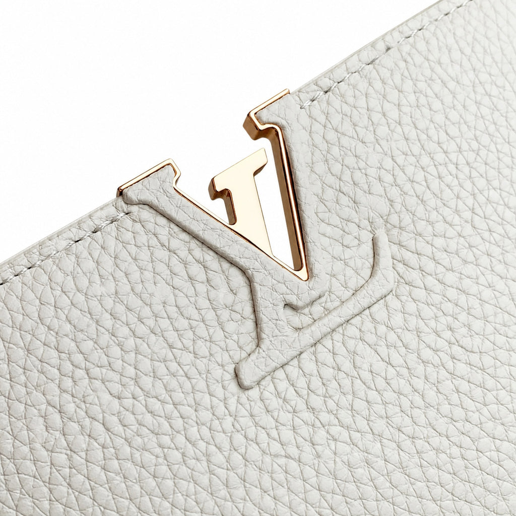 Louis Vuitton Capucines Small Leather White Handbag