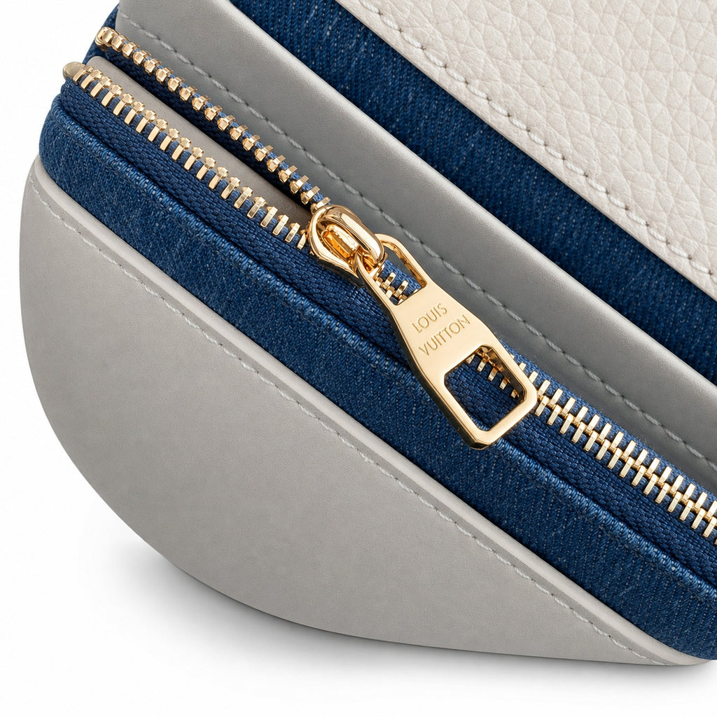 Louis Vuitton Capucines Small Embroidered Denim Leather Handbag
