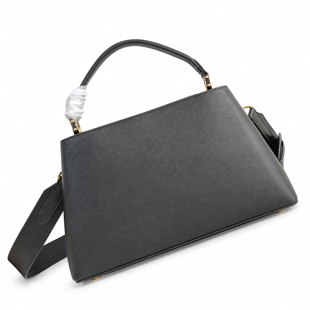 Louis Vuitton Capucines Medium Suede Leather Black Brown Handbag
