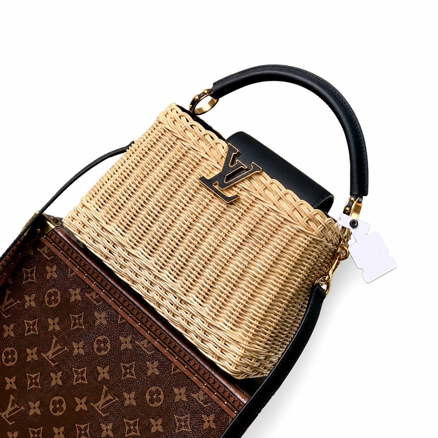 Louis Vuitton Capucines Small Black Handbag