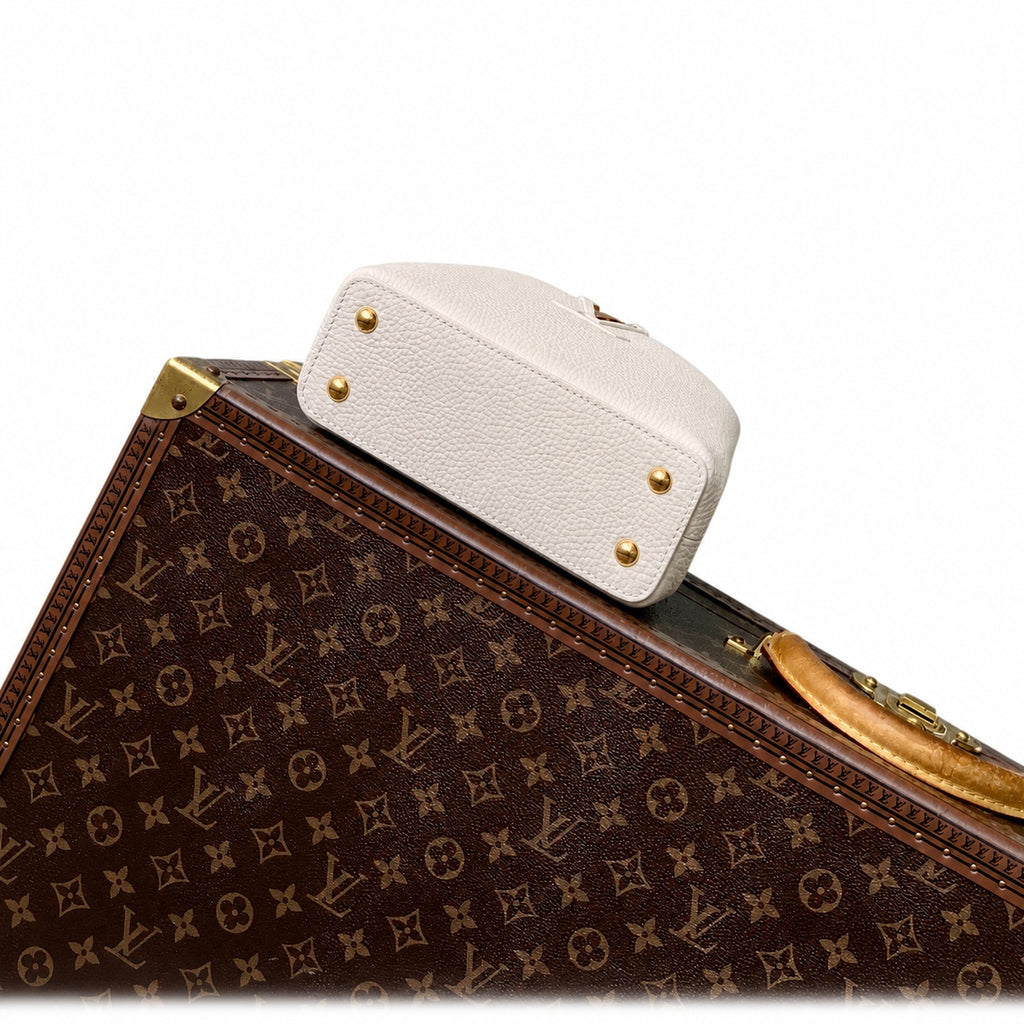 Louis Vuitton Capucines Mini Leather White Handbag