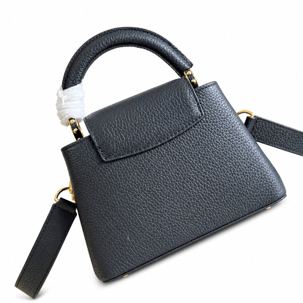 Louis Vuitton Capucines Takashi Murakami Mini Leather Black Handbag