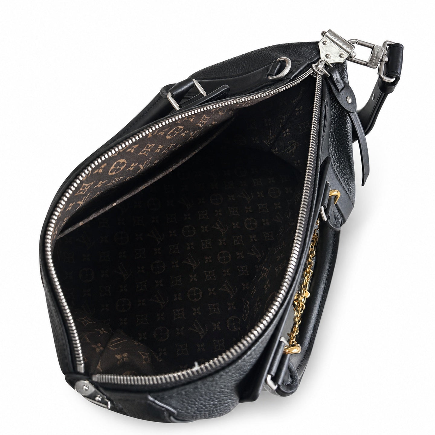 Louis Vuitton Medium Leather Black Handbag