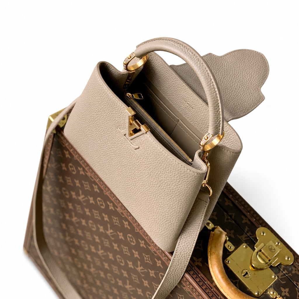 Louis Vuitton Capucines Small Leather Brown Handbag