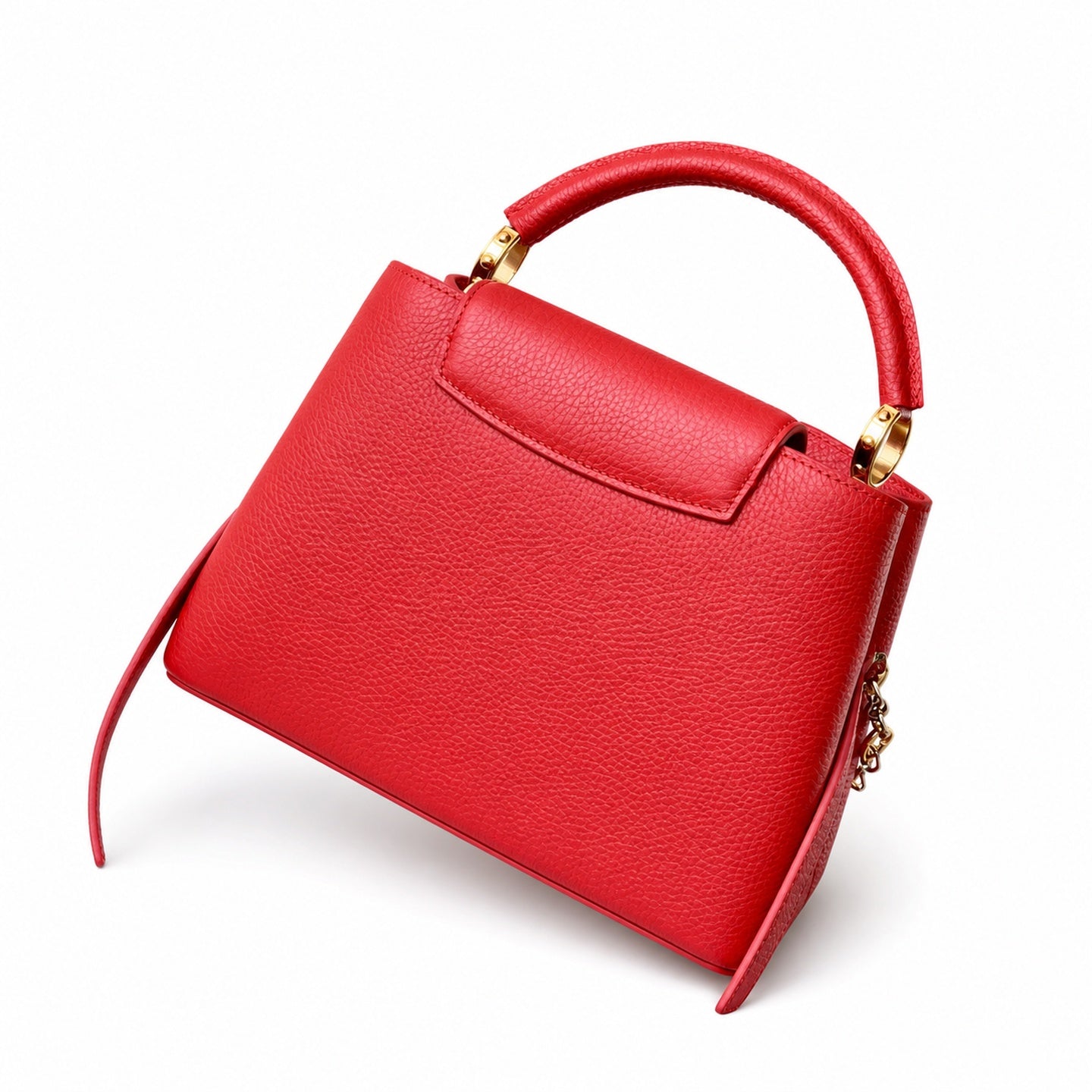 Louis Vuitton Capucines Medium Leather Red Handbag