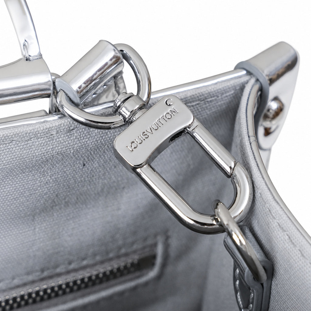 Louis Vuitton OnTheGo Small Canvas Silver Handbag