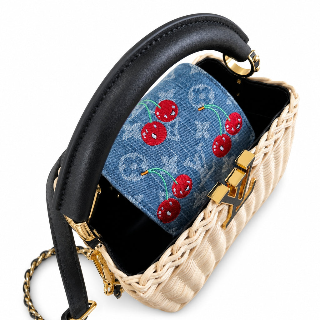 Louis Vuitton Capucines Takashi Murakami Mini Black Handbag