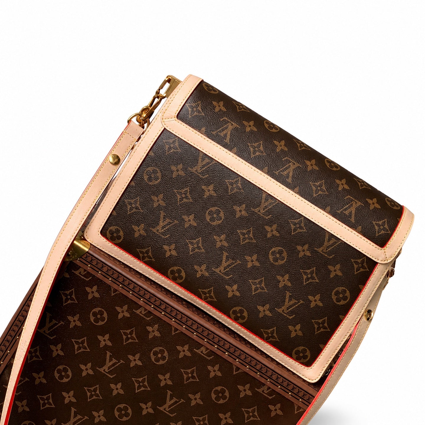 Louis Vuitton Dauphine Large Canvas Leather Handbag