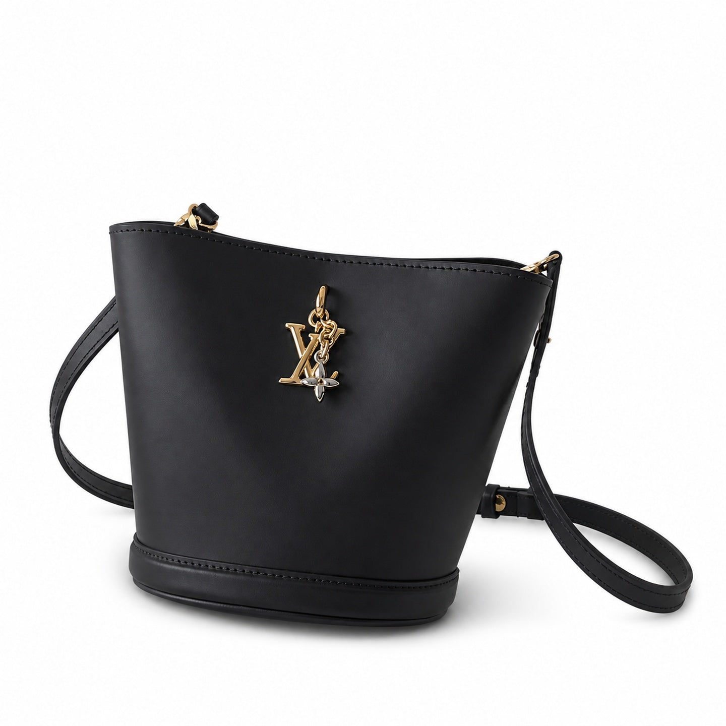 Louis Vuitton Mini Velvet Leather Black Gold Silver Handbag